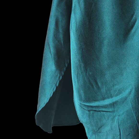 Vtg Victoria Secret Gold Tag 80s 90s Y2k Green Silk Slip Chemise Size S - Picture 3 of 13